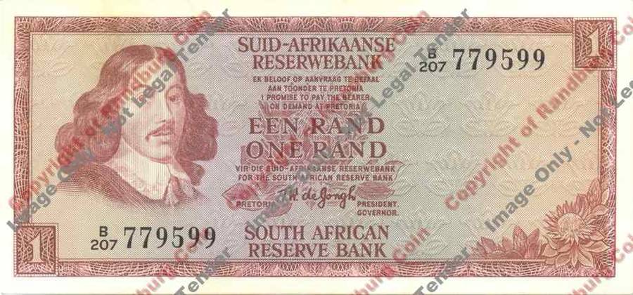 *#* TW de JONGH - 2nd Issue - 1 Rand - EF+ *#*
