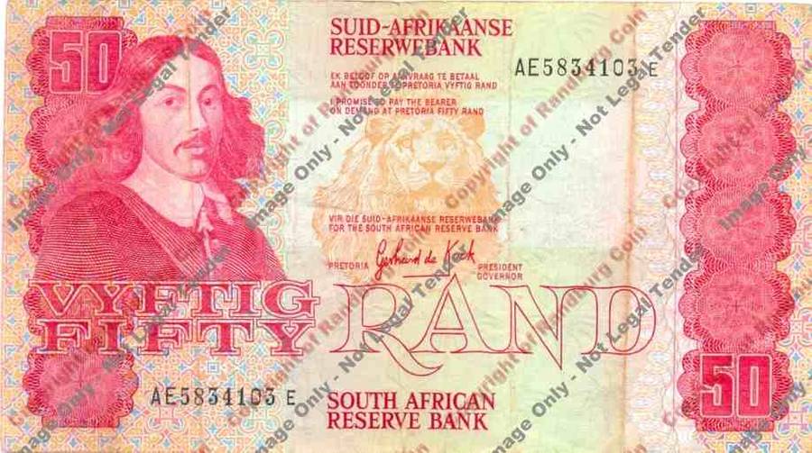 *#* GPC De Kock 3rd Issue - Fifty Rand Note - F+ *#*