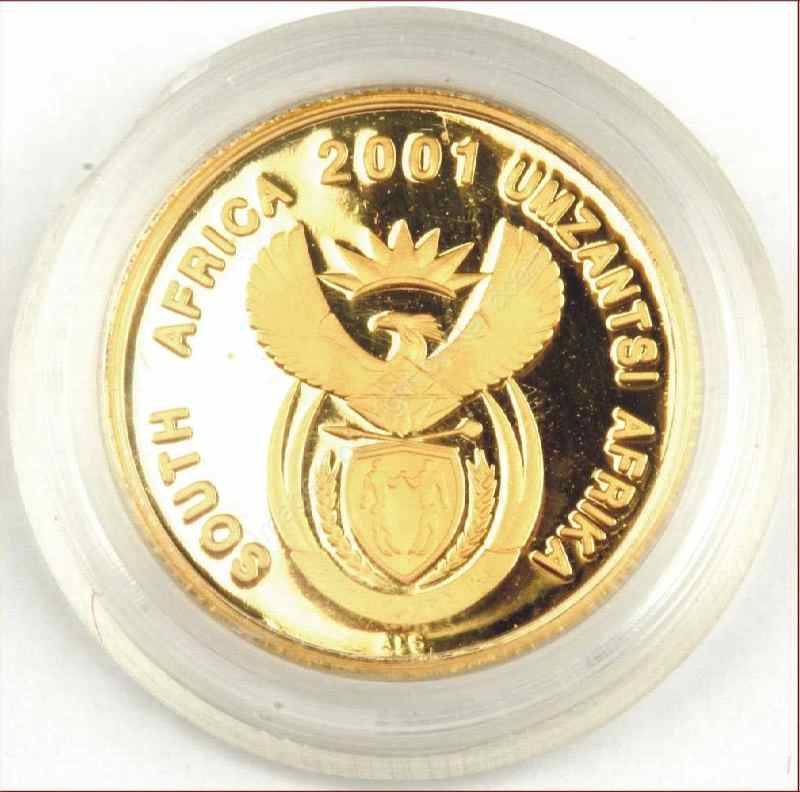 2001_Gold_One_Tenth_Cultural_Sotho_Coin_ob