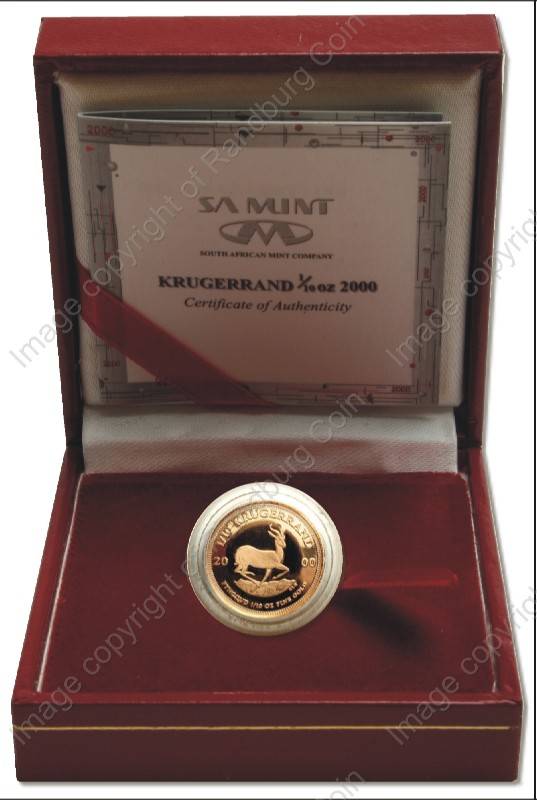 2000_Gold_Proof_KR_Tenth_oz_coin_in_red_box_rev