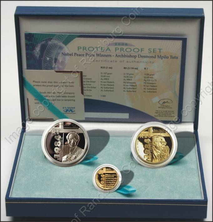 *#* 2006 Desmond Tutu Protea Gold Proof Set  *#*