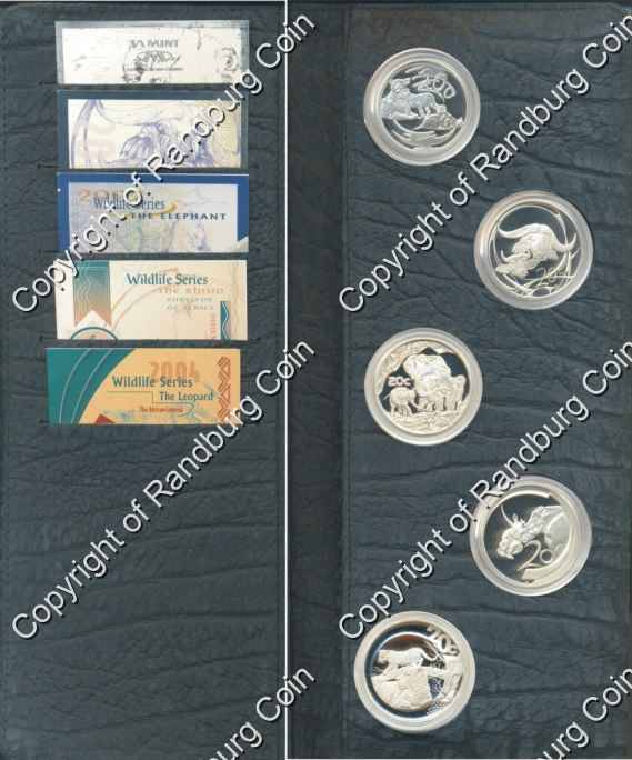 *#* Big5 Leather Wallet 20 Cents (1oz) Silver Set *#*