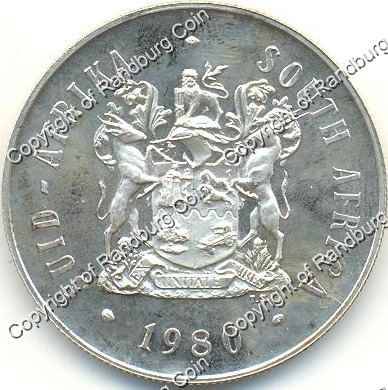 *#* SA 1980 Silver R1 Proof Coat of Arms Mintage 15 000*#*