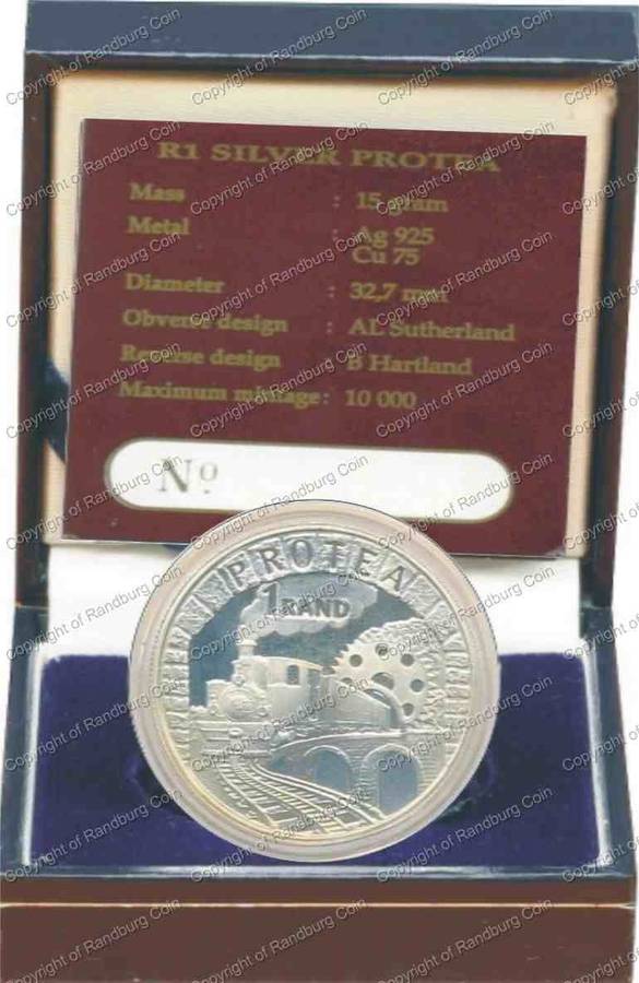 *#* SA Silver R1 Proof 1995 Railways *#*