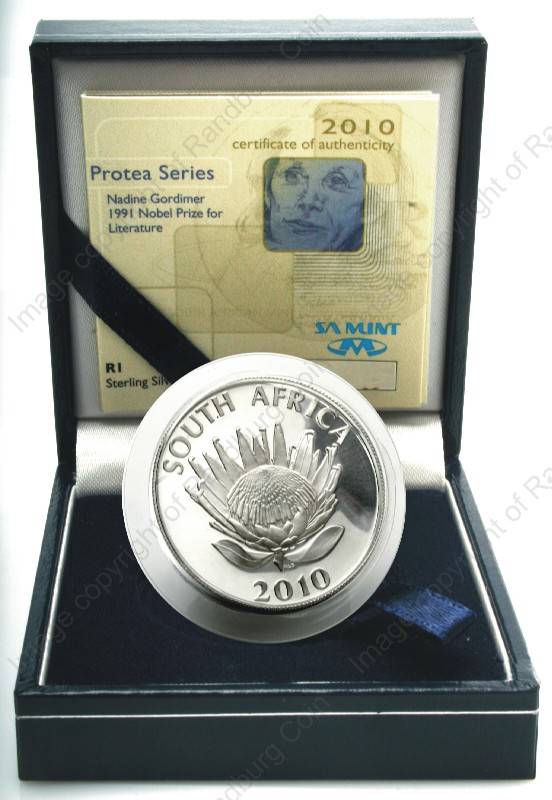 *#* SA Silver R1 Proof 2010 Nadine Gordimer - Nobel Winner Literature *#*