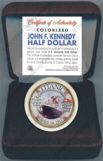 *#* USA TITANIC GOLD PLATED - JF KENEDY HALF DOLLAR *#*