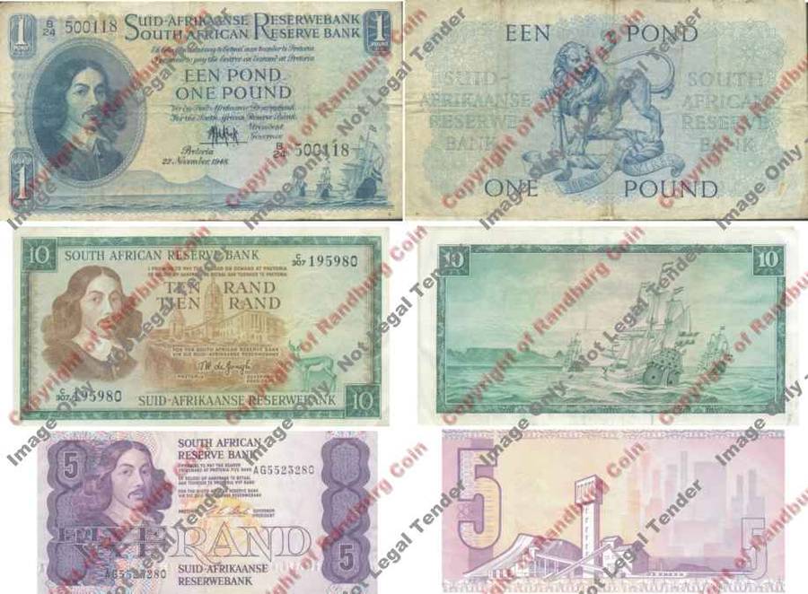 *#* 3 x South Africa Bank notes *#*