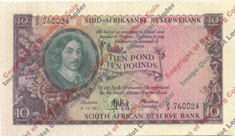 *#* MH DE KOCK - 3rd Issue - Ten Pound Afr/Eng - EF+/AU *#*