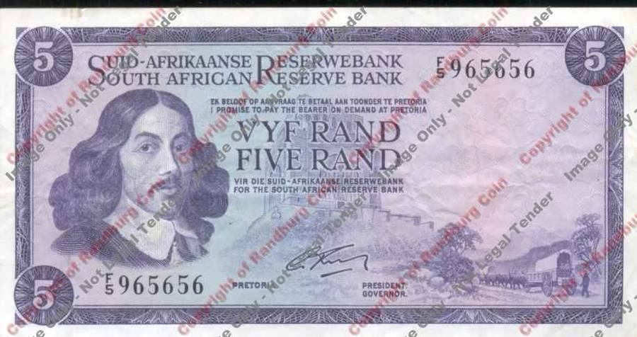 *#* G RISSIK - 2nd Issue - 5 Rand Afr/Eng - VF *#*