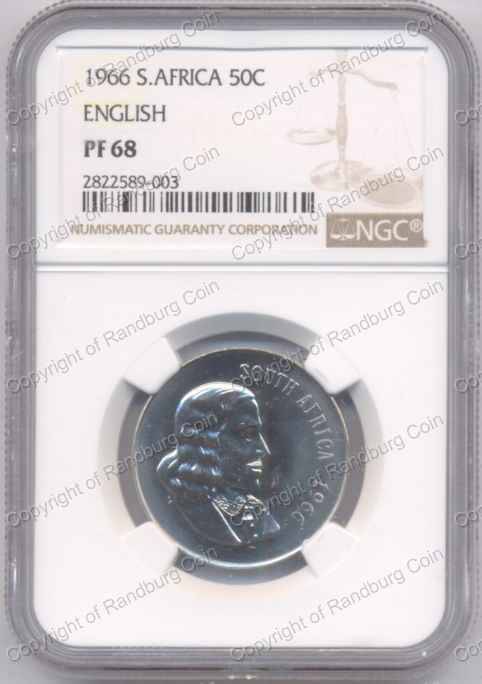 *#* 1966 NGC SLABBED 50 CENT ENGLISH PF 68 *#*