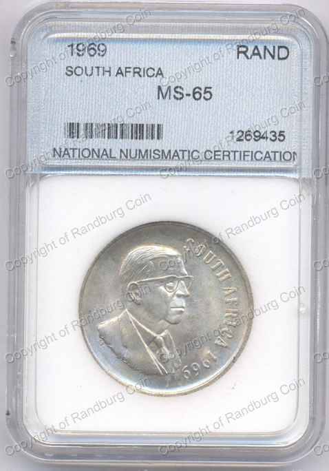 *#* 1969 Silver R1 English Dr Donges - NNC Slabbed MS 65 *#*