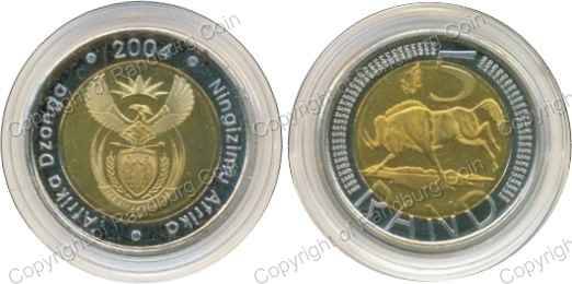 *#* SA Mint 2004 Bi-Metal Unc. R5 Oom Paul Mint Mark!!! 3243 Minted - No Certificate*#*