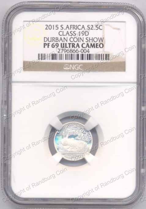 *#* 2015 SA Mint Flypress Tickey - Trains - DBN Mintmark - NGC PF 69 *#*