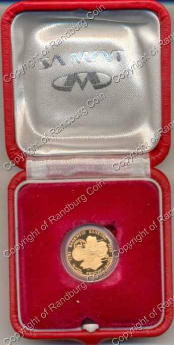 *#* 1993 Proof One Tenth oz Gold Protea Coinage Mintage 4236 *#*