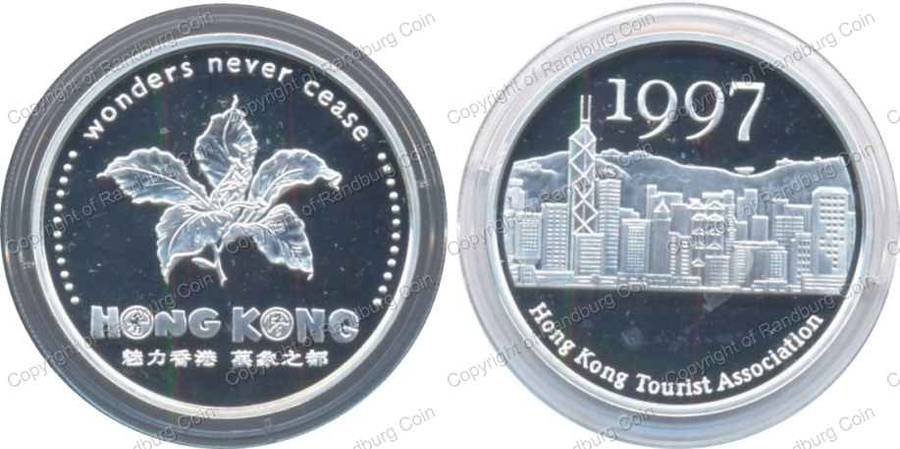*#* 1997 Pure Silver (.999 - 31.3gr) - Hong Kong Medallion *#*