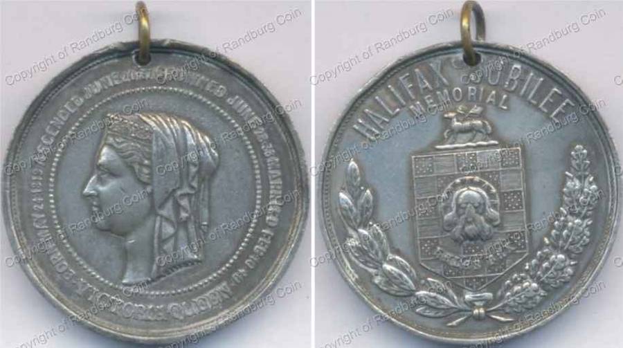*#* Great Britain 1887 Victoria Golder Jubilee Halifax Pewter Medallion *#*