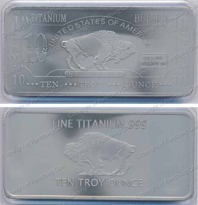 *#* Titanium 10 oz United States of America - Bison Bar *#*