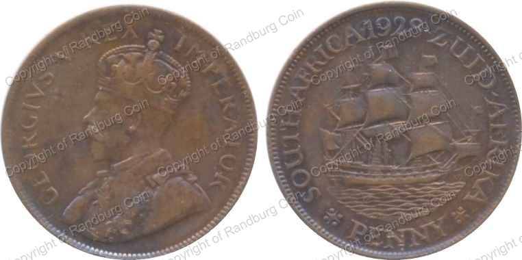 *#* 1928 South Africa Penny *#*