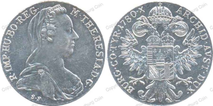 *#* Austria 1780 Silver Maria Theresa Thaler - Restrike - nice looking coin *#*