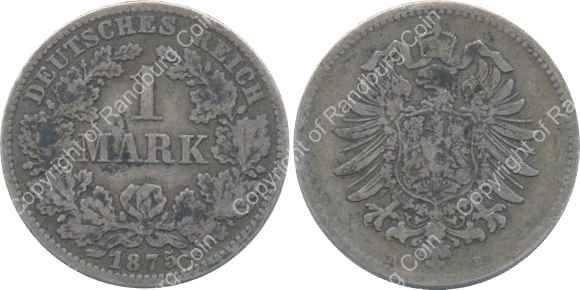 *#* Germany 1875 D - Empire - Silver 1 Mark *#*