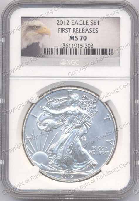 *#* USA 2012 Silver Eagle dollar - First Releases - MS70 - NGC *#*