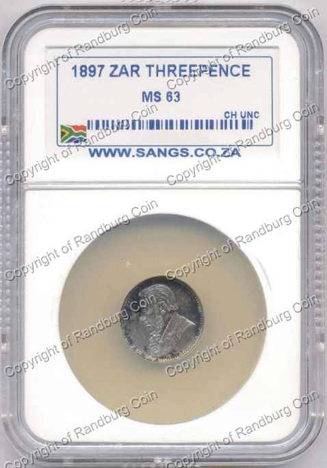 *#* 1897 SANGS SLABBED TICKEY MS 63  *#*