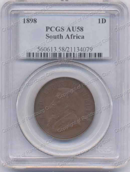 *#* 1898 PENNY PCGS SLABBED AU 58  *#*