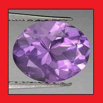 AMETHYST (Rose d' France) - Rich Purple Oval Facet - 2.83cts