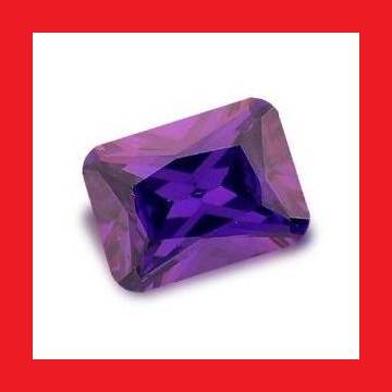 Cubic Zirconium - Regal Purple Octagon Princess Facet - 2.75cts