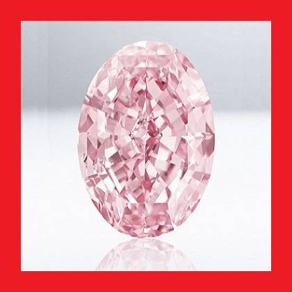 CUBIC ZIRCONIUM - PINK ICE OVAL CUT - 3.63cts
