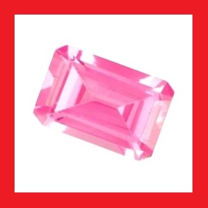 CUBIC ZIRCONIUM - TOP PINK OCTAGON CUT - 1.17cts
