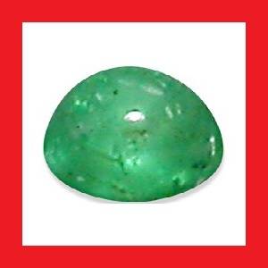 EMERALD - MEDIUM GREEN OVAL CABOCHON - 0.11cts
