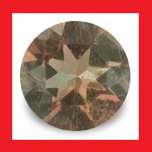 ANDALUSITE - GREENISH RED ROUND FACET - 0.14cts