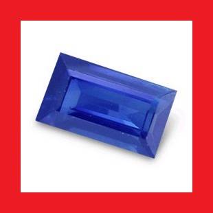Sapphire (Natural Africa) - Dark Blue Baguette Facet - 0.150cts