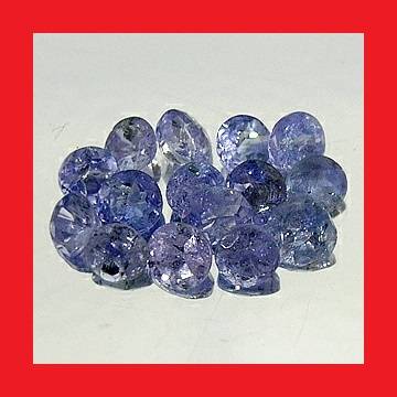 TANZANITE PARCEL - 15 x BLUE VIOLET ROUND FACET - 0.84cts