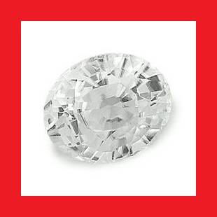 ZIRCON (NATURAL AFRICA) - TOP SNOW WHITE OVAL FACET - 0.810cts