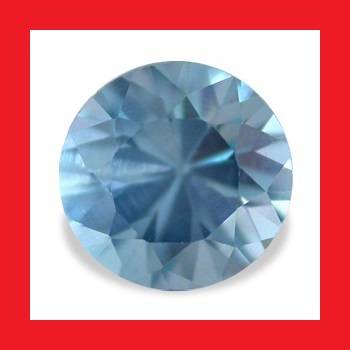 ZIRCON (NATURAL CAMBODIA) - BLUE ROUND DIAMOND CUT - 0.320cts