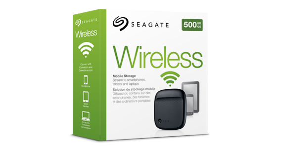 Seagate Wireless Mobile Storage 500GB - WiFi & USB 2.0 (White)