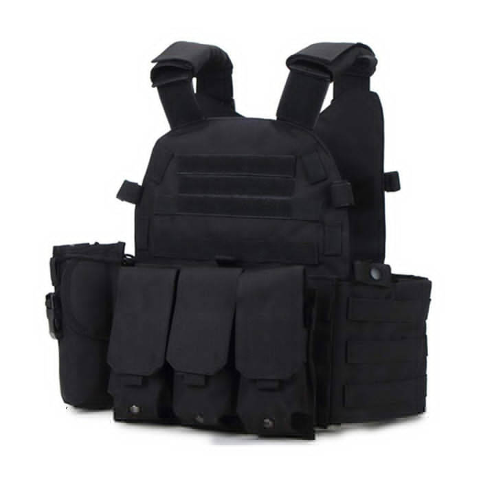 Basic Medium MOLLE Plate Carrier/Vest Only - Various Black