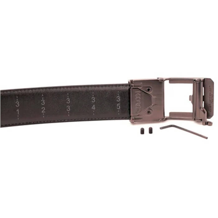 Kore Classic Reinforced Leather Ratcheting Gun Belt with X3 Buckle - Brown - 24" - 44"