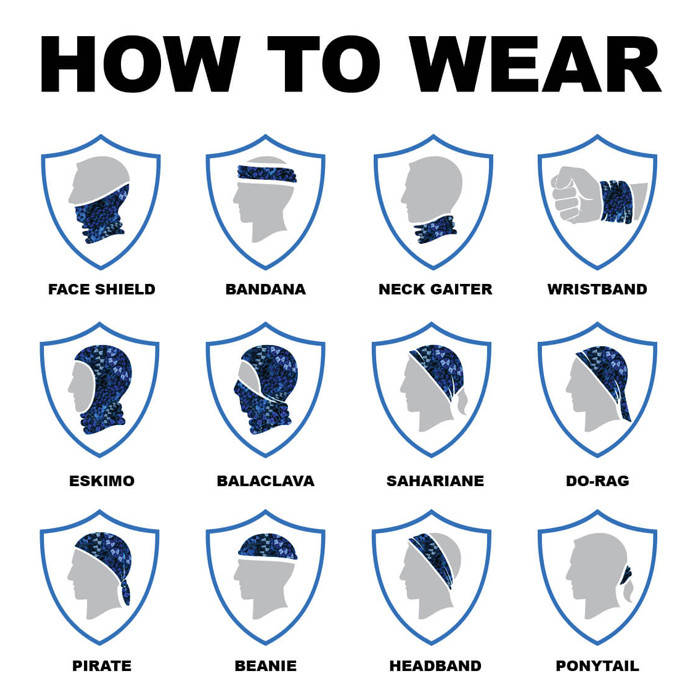 Multi-Use Tubular Bandana/Gator Face Shield - Rave