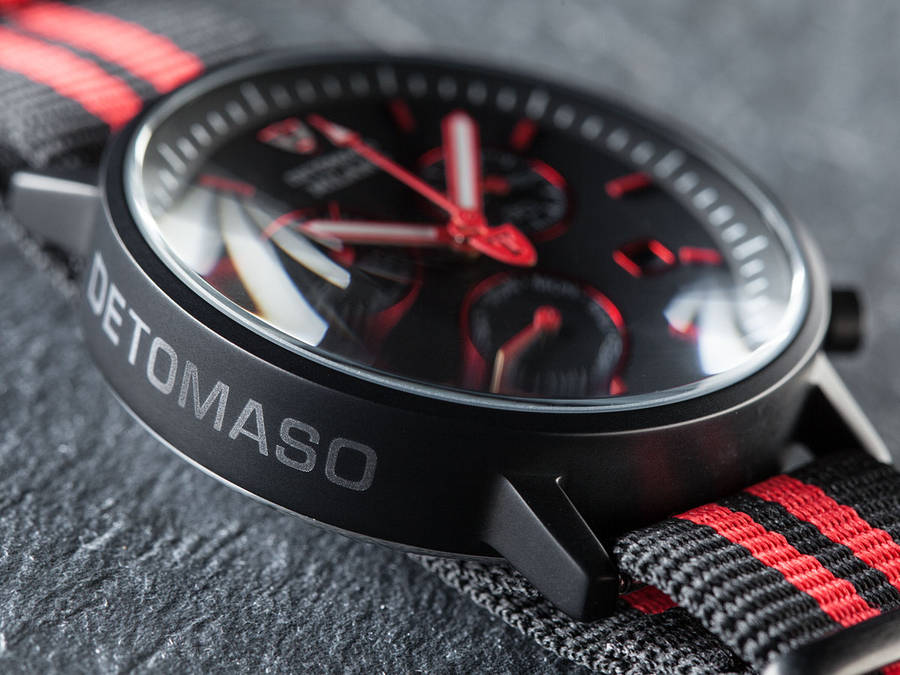 DETOMASO Men's Milano Swiss Black IP Chrono Watch *BRAND NEW! 100% Authentic German Motorsport Watch