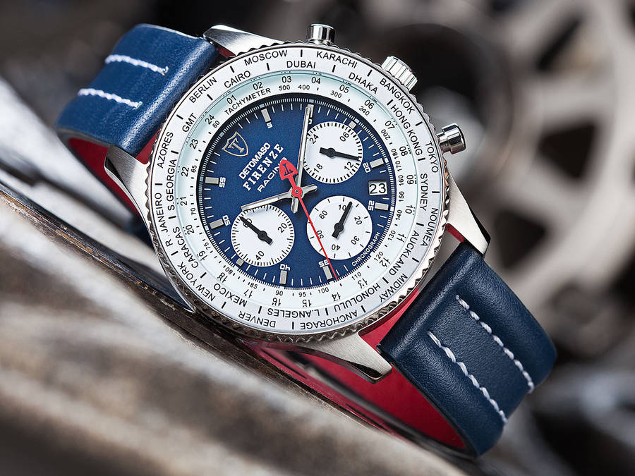 DETOMASO® ITALIA FIRENZE WORLD GP CHRONO HEIDFELD TEAM WATCH W. BOX, PAPERS, FULLY LOADED!!