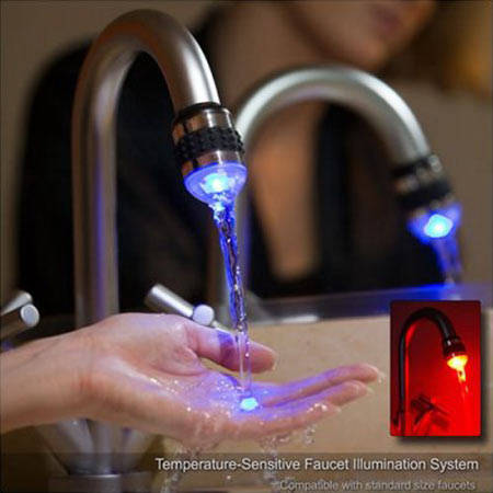Water Temperature Color Changing Sink Faucet LED Light for Taps/Mixer