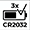 3 CR2032 Batteries (included)