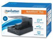 Manhattan QuickDock Duo - QuickDock Duo SuperSpeed USB 3.0 to Dual SATA, 3.5"/2.5&rdquo; HDD, Retail