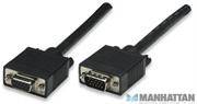Manhattan SVGA Extension Cable HD15M (Male) to HD15F (Female), 4.5 metres ¿Extends any monitor cable