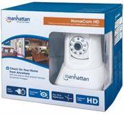 Manhattan HomeCam HD Peer-to-peer 720p home monitor with IR night vision, pan & tilt, 2-way audio an