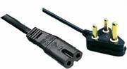UniQue Standard Figure 8 Power Cable,1.8m-Standard power cable with 3-prong plug on one end and figu