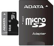 ADATA 64GB Micro SD With SD Adapter Card - CLASS 10 Retail Box 1 year warranty